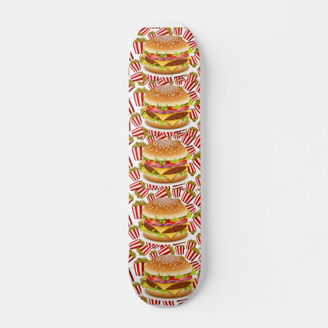 Skateboard Hamburguesa y papas fritas (Anverso )