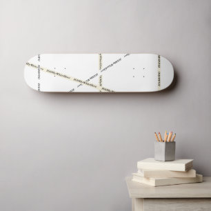 Skateboard HAMbWG - Patinaje blanco con logotipos de barras