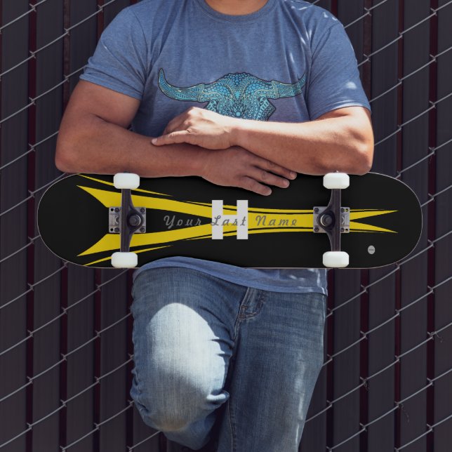 Skateboard HAMbyWG negro y amarillo (Exterior 3)