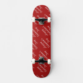 Skateboard Happy Valentines Day Text Pattern Stylish