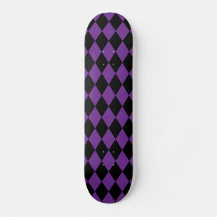 Skateboard Harlequin Grape y Black