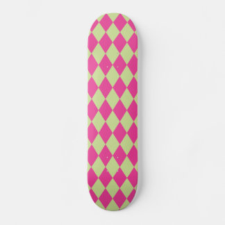 Skateboard Harlequin Hot Pink and Mint