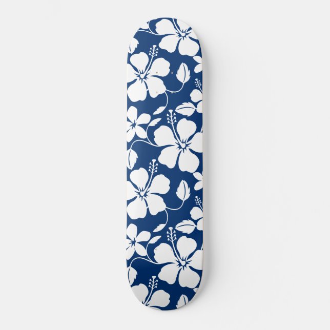 SKATEBOARD HAWAIIAN HULA (HIBISCUS) NAVY (Anverso)