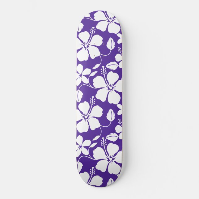 SKATEBOARD HAWAIIAN HULA (HIBISCUS) PURPLE (Anverso)
