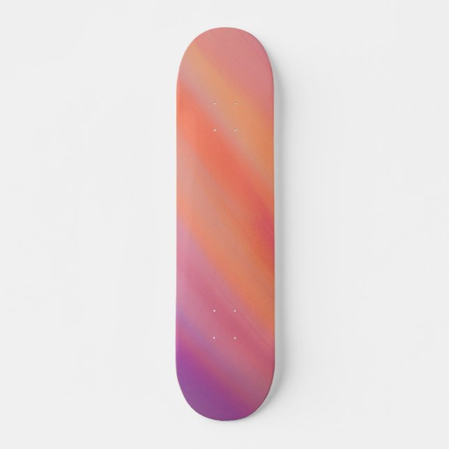 Skateboard Hazy Sunset Skies Morado y Naranja (Anverso )