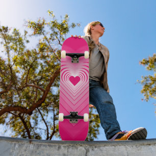 Skateboard Hearts - Rosa