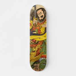 Skateboard hechicero japonés evoca a un dragón tormentoso