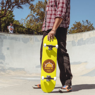 Skateboard HECHO EN 1973 regalo de cumpleaños divertido      