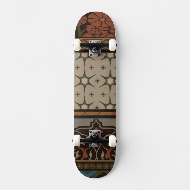 Skateboard Heirloom Textil con patrones decorativos (Anverso)