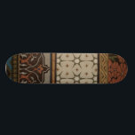 Skateboard Heirloom Textil con patrones decorativos<br><div class="desc">Impresión de un textil decorativo de la herencia por June Erica Vess. Presenta motivos florales en un fondo de color marrón. Si te gustan los tonos tierra y las flores,  esta es la compra para ti.</div>
