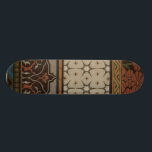 Skateboard Heirloom Textil con patrones decorativos<br><div class="desc">Impresión de un textil decorativo de la herencia por June Erica Vess. Presenta motivos florales en un fondo de color marrón. Si te gustan los tonos tierra y las flores,  esta es la compra para ti.</div>