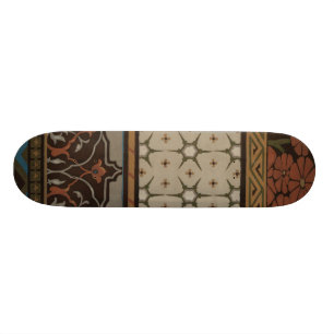 Skateboard Heirloom Textiles con patrones decorativos