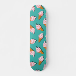 Skateboard Helado de conos de gofre y patrón de yogur congela