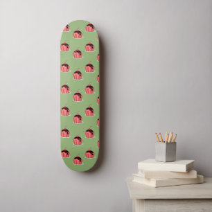 Skateboard Helados rosados en tazas verdes