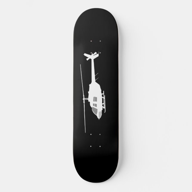 Skateboard Helicóptero Chopper Silhouette Flying Black (Anverso)