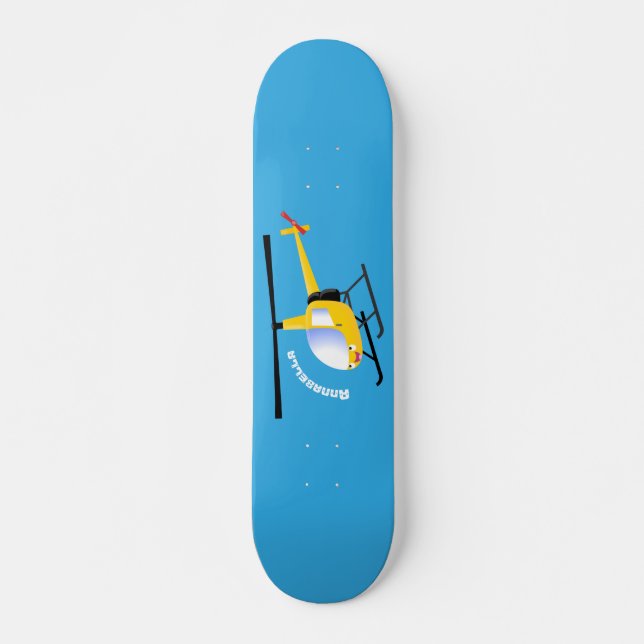 Skateboard Helicóptero de personalizado alegre amarillo lindo (Anverso )