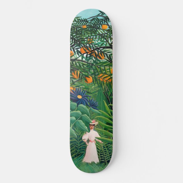 Skateboard Henri Rousseau - Mujer caminando en un bosque exót (Anverso)