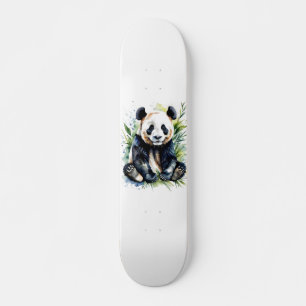 Skateboard Hermosa acuarela Panda Bear