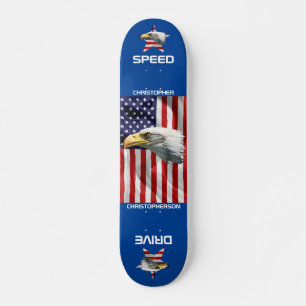 Skateboard Hermosa Águila, Bandera Americana, Patriótica
