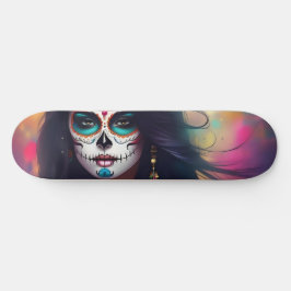 Skateboard Hermosa cubierta de patinaje para mujeres con crán
