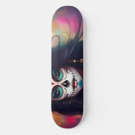 Skateboard Hermosa cubierta de patinaje para mujeres con crán