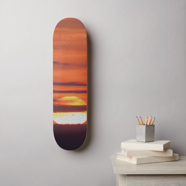 Skateboard Hermosa foto de Sunset (Arte de la pared)