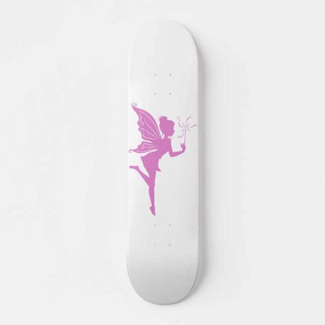 Skateboard Hermosa silueta de hada chica (Anverso )