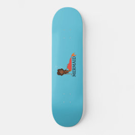 Skateboard Hermosa sirena (Chica negro) (afroamericana)