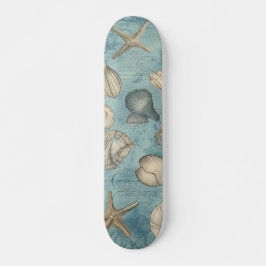 Skateboard Hermosas Agujas Vintage En Azul