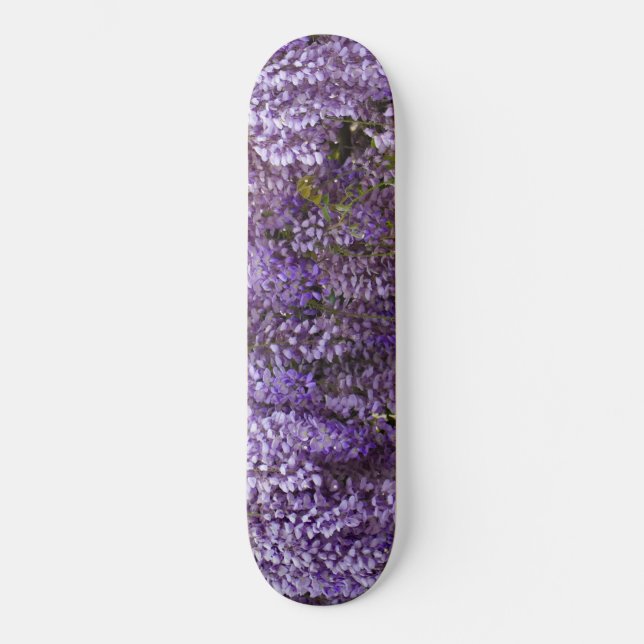 Skateboard Hermosas flores moradas (Anverso)