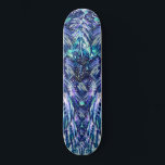 Skateboard Hermosas plumas - Flores exóticas<br><div class="desc">Hermosas plumas - Elige / agrega tus colores favoritos de fondo !</div>