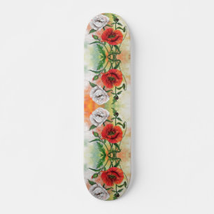 Skateboard Hermoso cuadro de patinaje sobre patines rojos bla