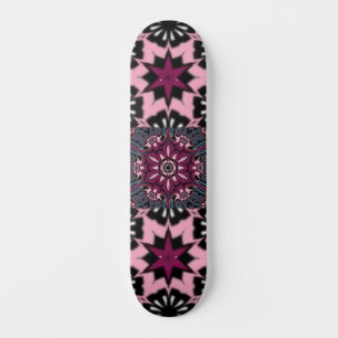 Skateboard Hermoso diseño único de flores de Mandala