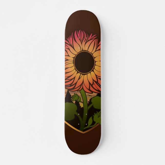 Skateboard Hermoso girasol (Anverso )