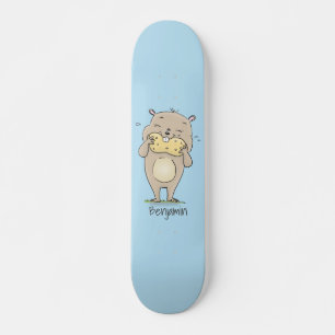 Skateboard Hermoso hámster sonriente lindo con personalizado