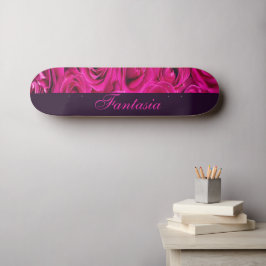 Skateboard Hermoso monograma de rosas rosas rosas rosas
