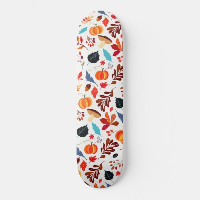 Skateboard Hermoso patrón de otoño - (Anverso)