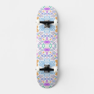 Skateboard Hermoso patrón floral continuo de la naturaleza en