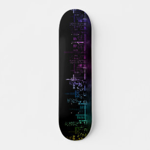 Skateboard Hermoso Skyline abstracto