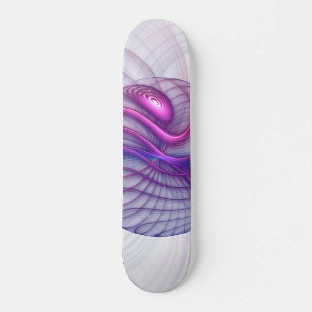Skateboard Hermoso Swing Moderno Resumen Arte Fractal Rosa (Anverso )