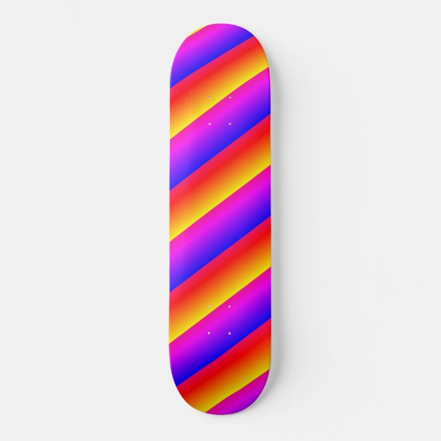 Skateboard Hermosos colores arcoiris (Anverso)