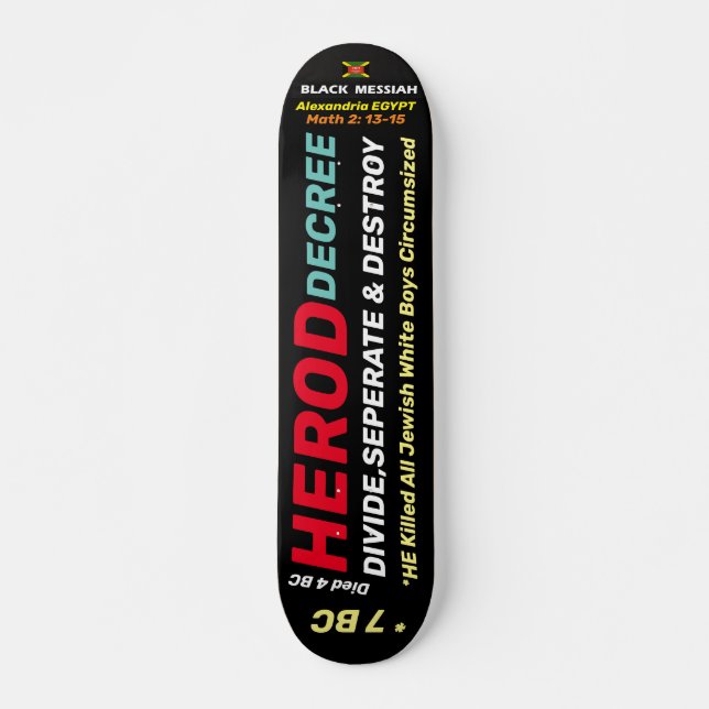 Skateboard HEROD DECREE Skateboard, 77/7" Deck (Anverso )