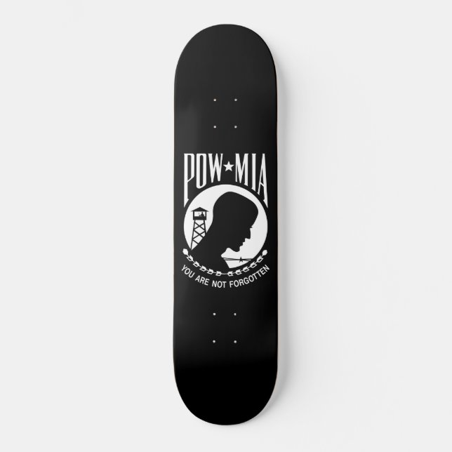 Skateboard Héroes Militares Estadounidenses POW MIA Prisioner (Anverso)