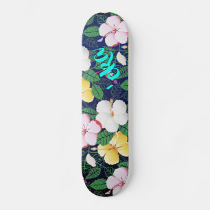 Skateboard Hibiscus Hawai Tropical Floral 'eka Skate