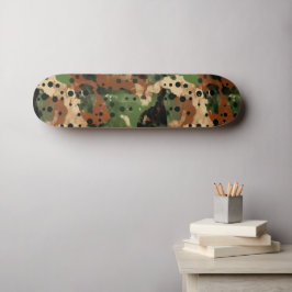 Skateboard Híbrido de polca marrón y de camuflaje