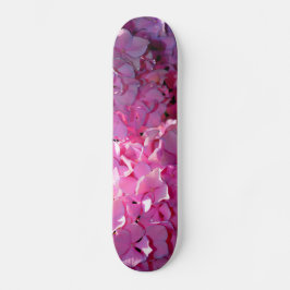 Skateboard Hidráneas románticas de color rosa floral y elegan