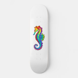 Skateboard Hipoahoría marino poligonal arcoiris