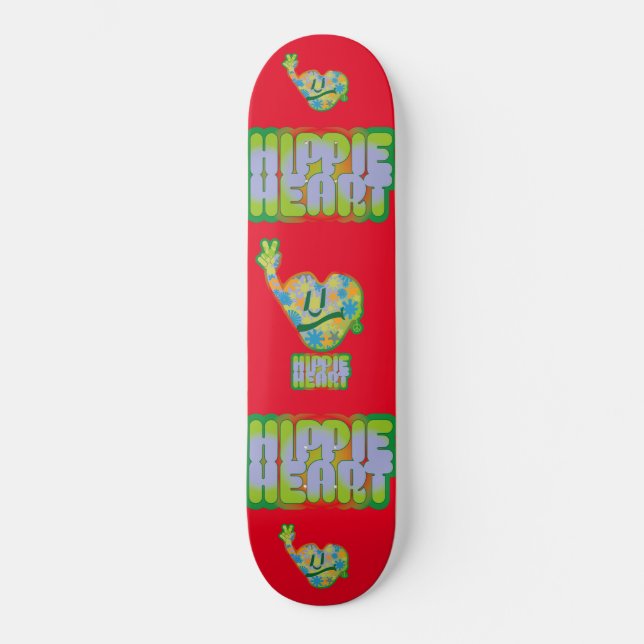 Skateboard Hippie Heart ICON 2024 BY MASANSER (Anverso)