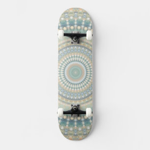 Skateboard Hippie Trippy Ecléctico Pastel Boho Groovy Mandala