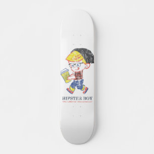 Skateboard Hipster Boy mal angustiado ilustracion de parodia 